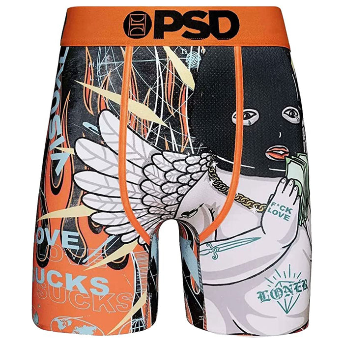 PSD Men's Multicolor Love Sucks Boxer Briefs Underwear - 123180046-MUL