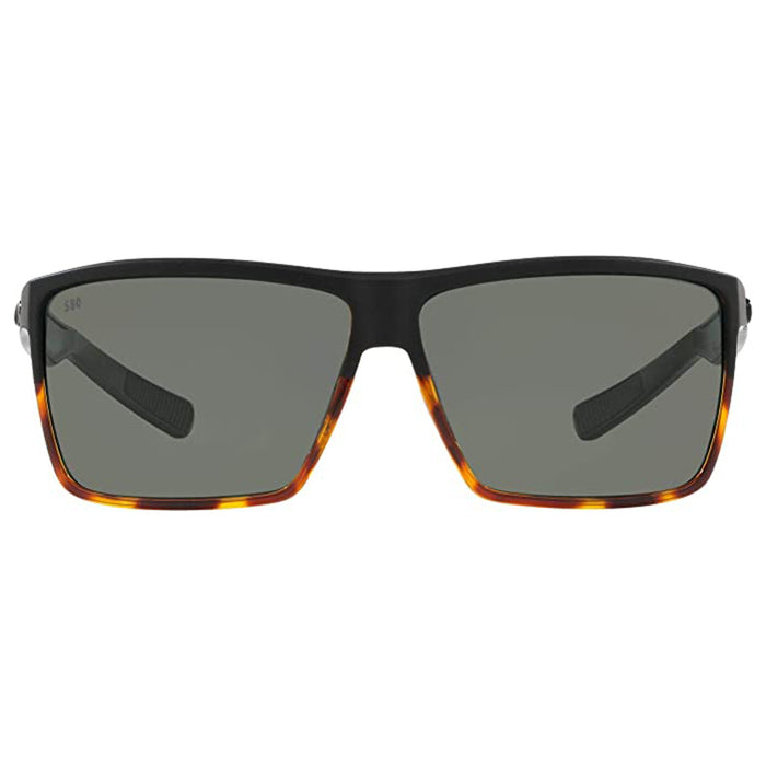 Costa Del Mar Mens Rincon Matte Black Shiny Tortoise Grey Polarized Sunglasses - RIN181OGGLP