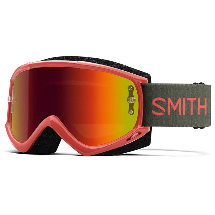 Smith Optics Mens Sage Red Rock Mirror Clear Anti Fog Fuel V.2 Bike Goggle - M008300079912