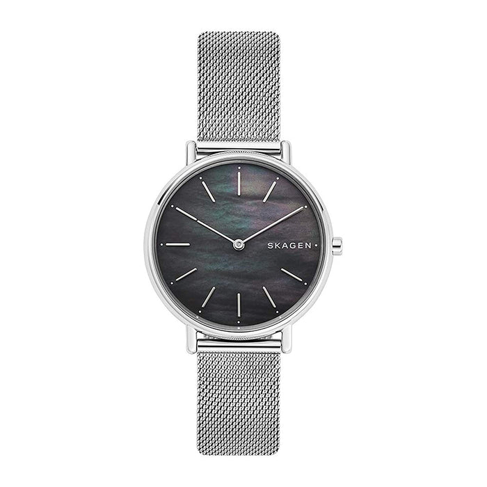 Skagen Womens Signatur Two-Hand Silver Dial Band Stainless Steel Watch - SKW2730
