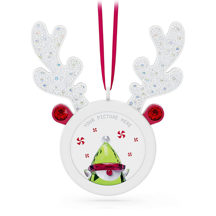 Swarovski Multicolor Crystals Hanging Picture Holder Holiday Cheers Reindeer for Home Decor - 5596391