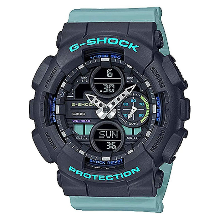 Casio Women's G-Shock S-Series Blue Resin Band Black Analog-Digital Dial Quartz Watch - GMA-S140-2ACR