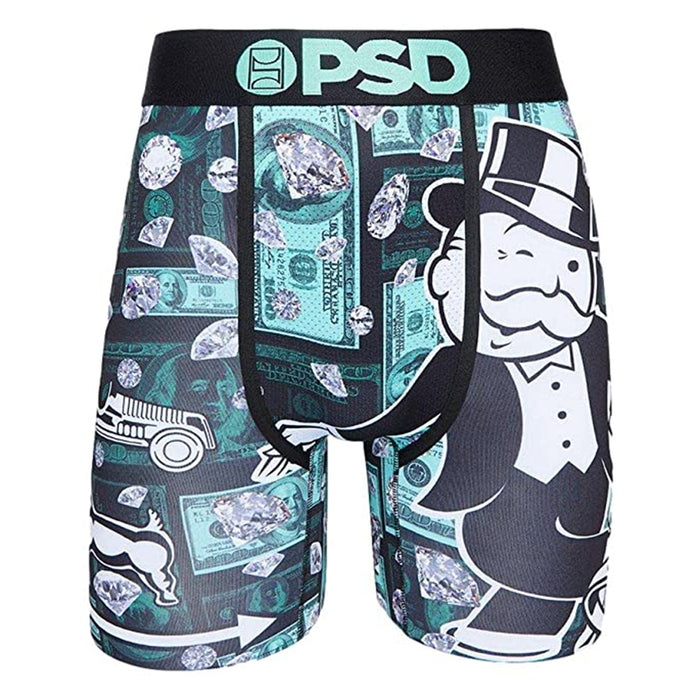 PSD Mens Multi/Park Ave Stretch Elastic Wide Band Boxer Brief Underwear - 122180011-MUL