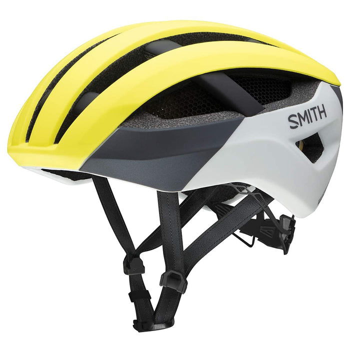 Smith Matte Neon Yellow VIZ MIPS Optics Network Helmet - E0073204G5962