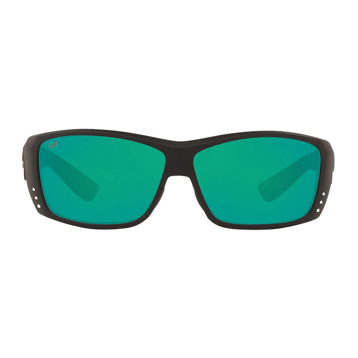 Costa Del Mar Mens Cat Cay Blackout Frame Copper Green Mirror Polarized 580p Lens Sunglasses - AT01OGMP