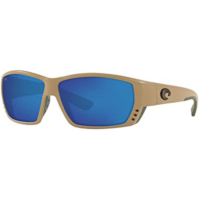 Costa Del Mar Mens Tuna Alley Matte Sand Frame Blue Mirror Polarized Lens Sunglasses - TA248OBMGLP - WatchCo.com