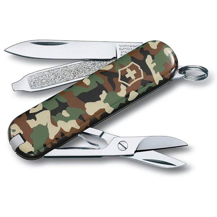 Victorinox Camouflage Plastic Handle ABS Stainless Steel Blade Classic SD Knife - 0.6223.94