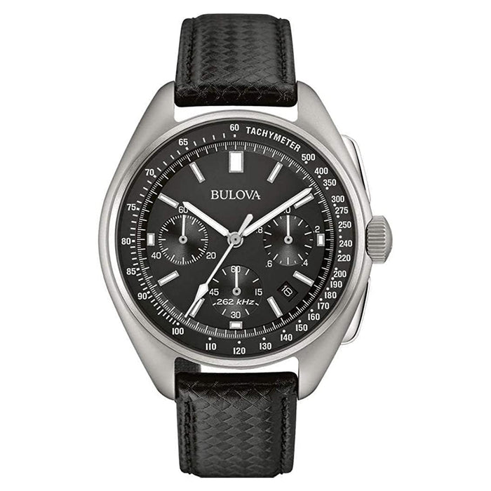 Bulova Men's Black Dial Leather Band Chronograph Quartz Watch - 96B251