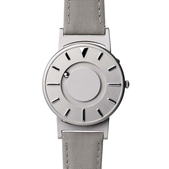 Eone Bradley Classic Men's Titanium Case Beige Canvas Strap Silver Watch - BR-C-BEIGE