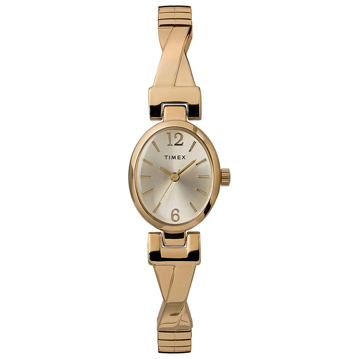 Timex Womens Fashion Stretch Bangle 21mm Gold Watch - TW2U12000