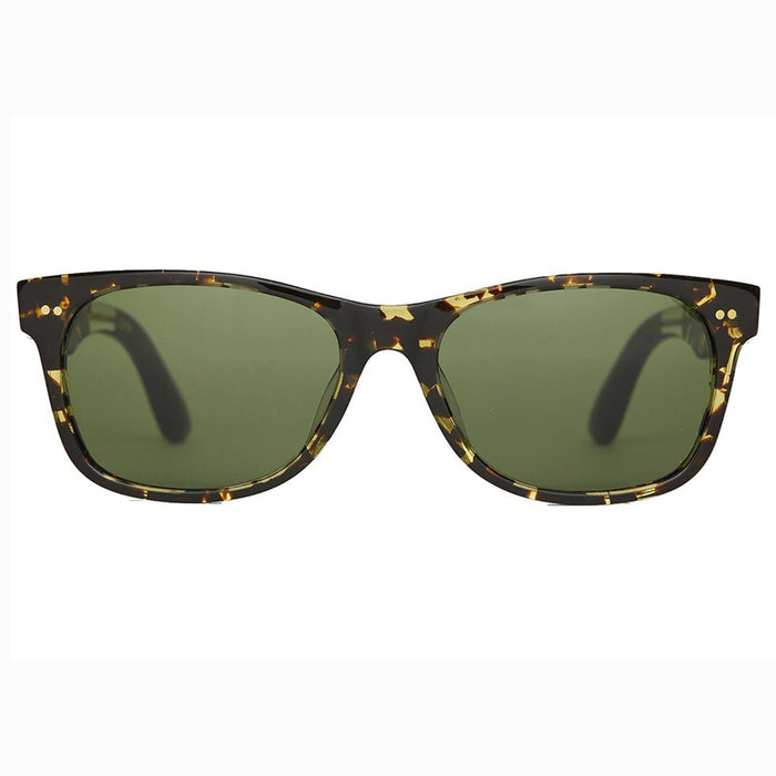Toms Beachmaster 301 Eco Women's Havana Tortoise Frame Glass Bottle Green Lens Wrap Sunglasses - 10014832