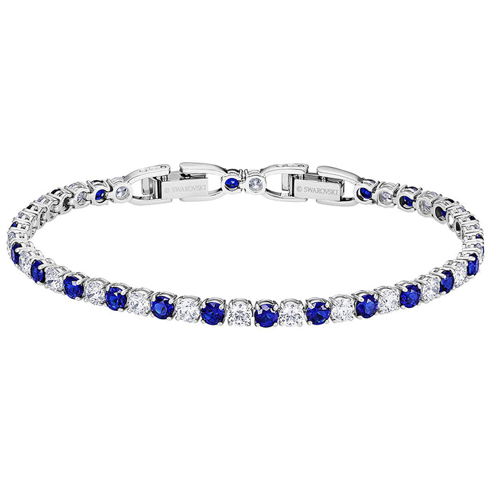 SWAROVSKI Womens Deluxe Blue Rhodium Plated Crystal Bracelet - 5506253
