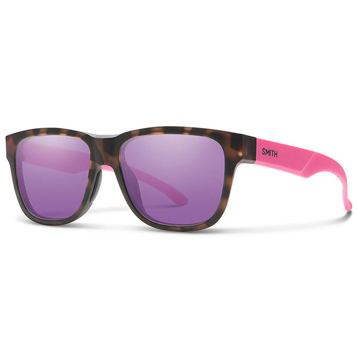 Smith Lowdown Slim 2 Unisex Matte Havana Frame Purple Mirror ChromaPop Square Sunglasses - 201044RYU51TE