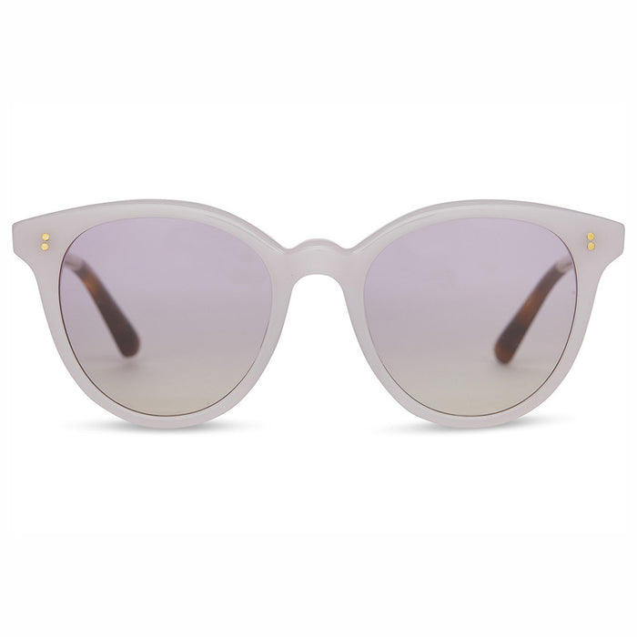 Aaryn Womens Milky Lilac Frame Purple Peach Gradient Lens Round Sunglasses - 10013989