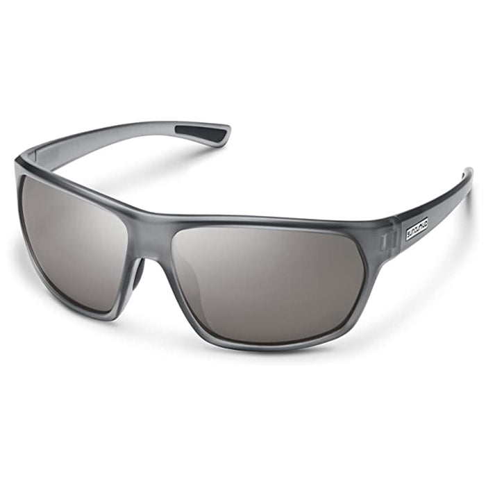 Suncloud Unisex Matte Silver Gray Frame Silver Mirror Lens Polarized Boone Sunglasses - 2053010BF654M