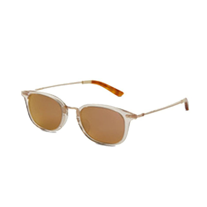 Unisex White Plastics Frame Orange Lens Round Sunglasses - 10008797