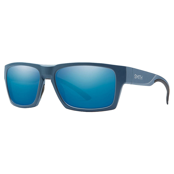 Smith Outlier 2 Unisex Matte Thunder Frame Blue Mirror ChromaPop Polarized Lens Square Sunglasses - 200670FLL56Z0