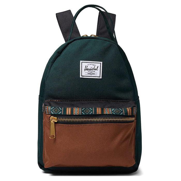 herschel backpack scarab Nova Mini - Scarab/Black/Saddle Signature striped fabric liner Herschel Heritage Youth Backpack-Scuba Divers
