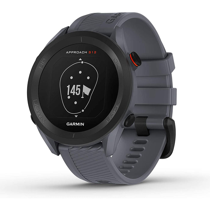 Garmin Approach S12 42k+ Preloaded Courses Easy-to-Use GPS Golf Granite Blue Watch - 010-02472-01