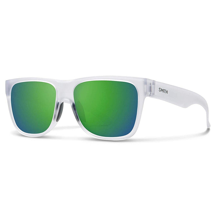 Smith Lowdown 2 Men's Matte Crystal Frame Carbonic Green Mirror Lens Square Sunglasses - 2009412M456Z9