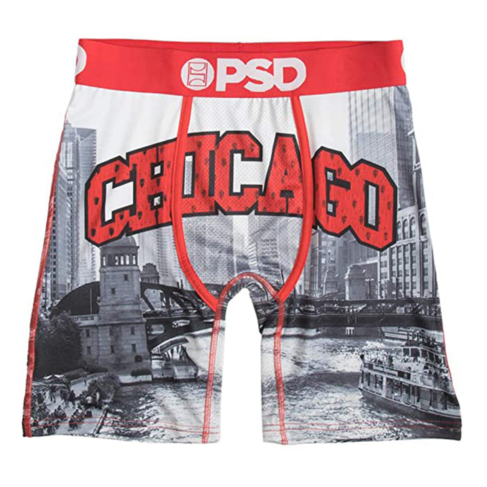 PSD Mens Chicago Print Boxer Briefs Multicolor Underwear - 42011051-MUL-XL