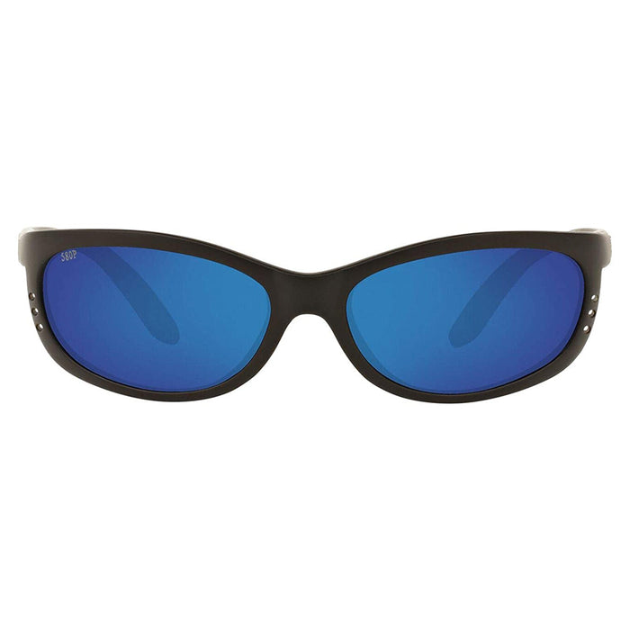 Costa Del Mar Mens Fathom Matte Black Frame Grey Blue Mirror Polarized 580p Lens Sunglasses - FA11OBMP