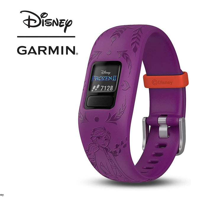 Garmin vivofit Jr 2 Kids Disney Frozen 2 Anna Purple Silicone Band Fitness/Activity Tracker Smart Watch - 010-01909-39