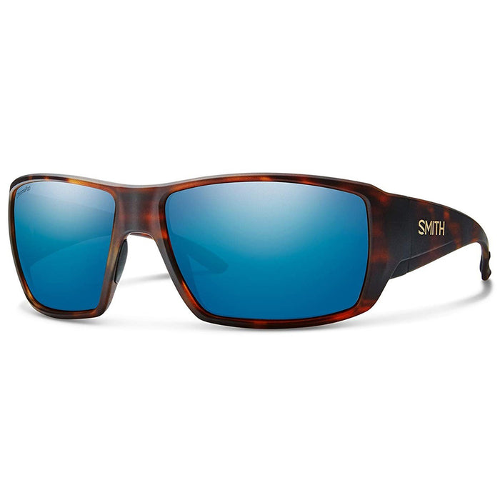 Smith Guides Choice Men's Matte Havana Frame Blue Mirror Polarized Lens Rectangular Sunglasses - 201563N9P62QG