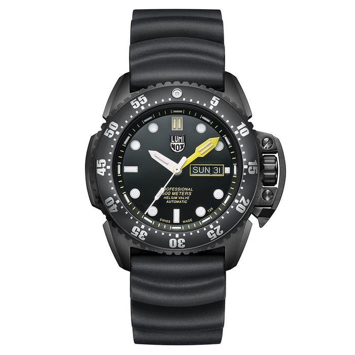 Luminox Men's Deep Dive Swiss Automatic Special Edition 1520 Series Black Rubber Strap Black Analog Dial Watch - XS.1521