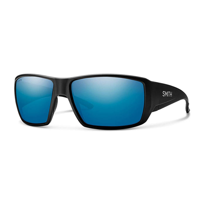 Smith Men's Guide's Choice Matte Black Frame Blue Mirror Polarized Lens Sunglasses - 20156312462QG