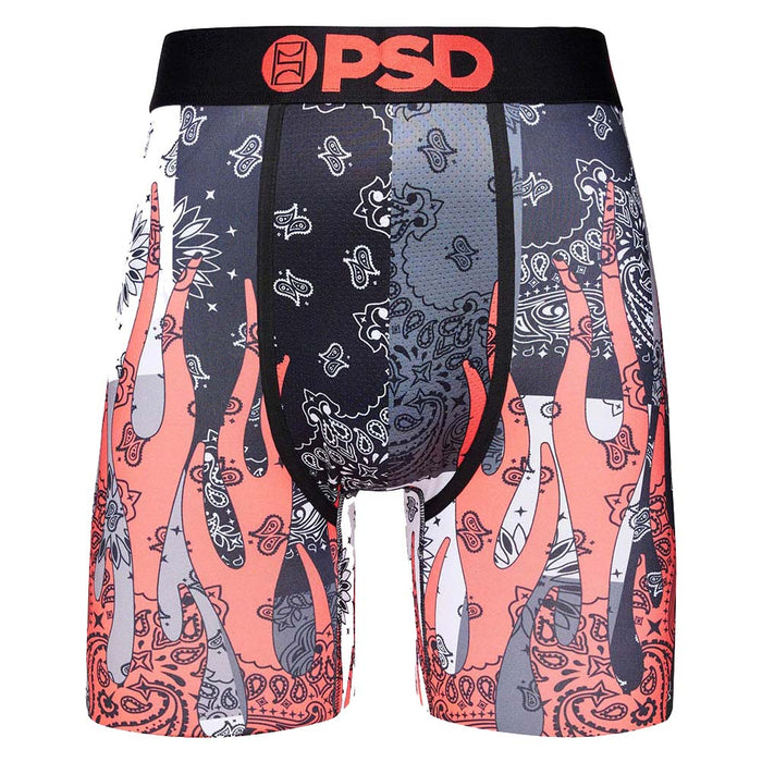 PSD Men's Multicolor Hot Bandana Flames Boxer Briefs Underwear - 322180034-MUL
