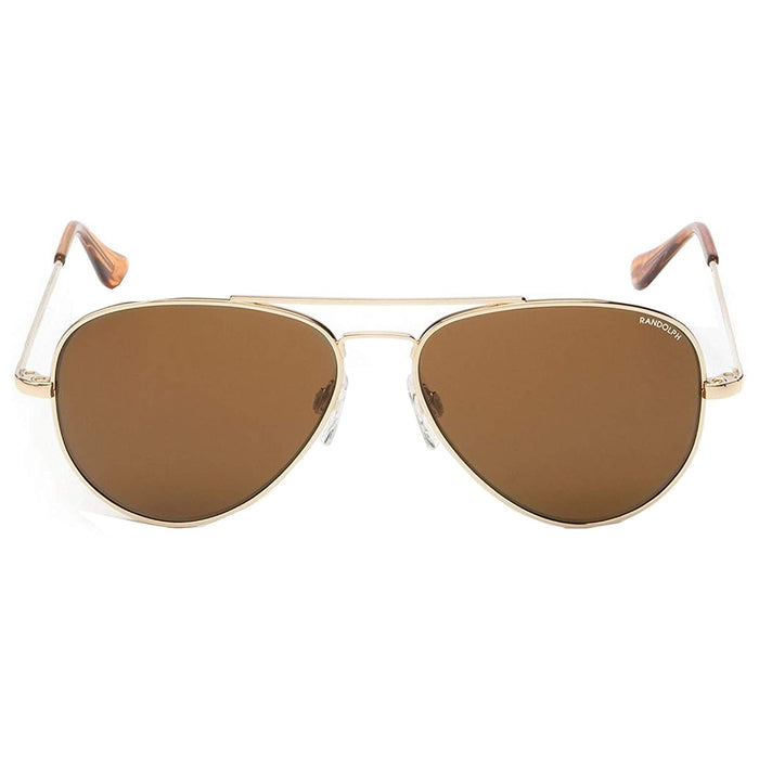 Concorde Unisex Gold Metal Frame Brown Lens Avaitor Polarized Sunglasses - CR102