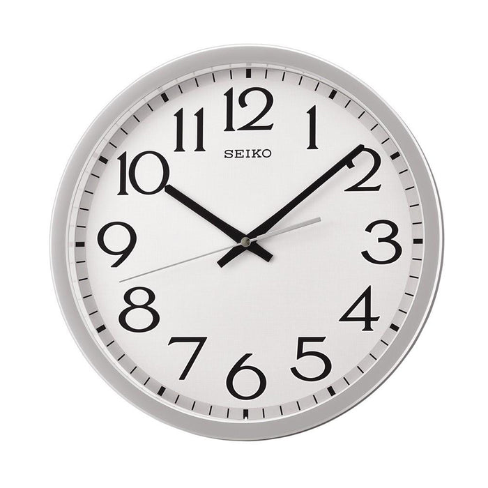 Seiko Emblem original Silver-Tone Case Glass Crystal Wall Clock - QXA711SLH