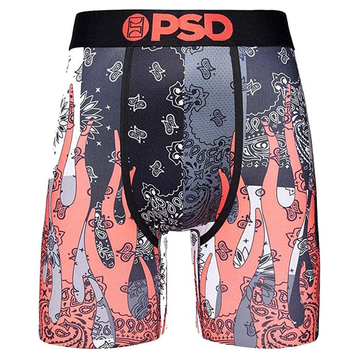 PSD Men's Multicolor Hot Bandana Flames Boxer Briefs Underwear - 332180034-MUL-S
