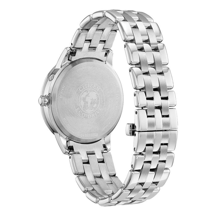 Citizen Womens Calendrier Diamond Mother-of-Pearl Dial Stainless Case Bracelet Watch - FD0000-52N