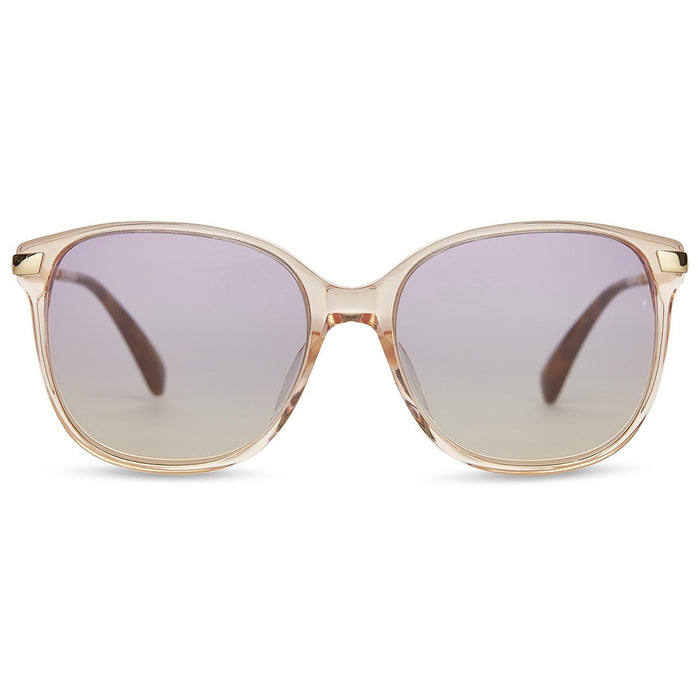 Sandela 201 Womens Peach Crystal Frame Purple Gradient Lens Square Sunglasses - 10013967