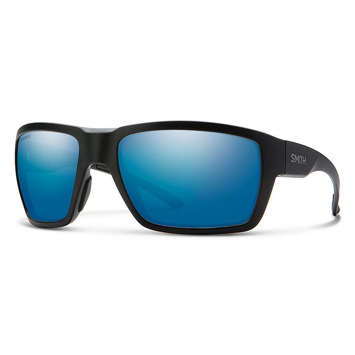 Smith High-Water Men's Matt Black Frame Blue Mirror ChromaPop PLUS Polarized Lens Wrap Sunglasses - 201275TI764QG