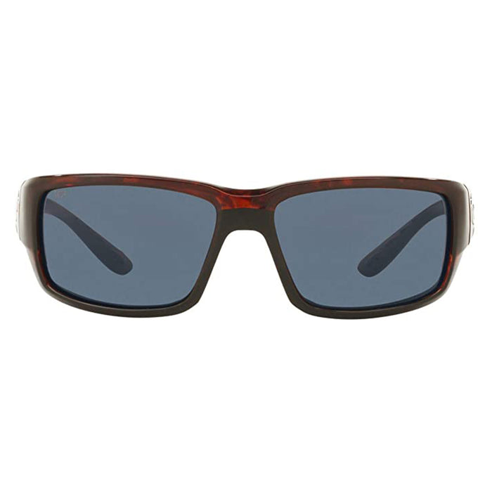 Costa Del Mar Mens Fantail Rectangular Tortoise Grey Polarized Sunglasses - TF10OGP