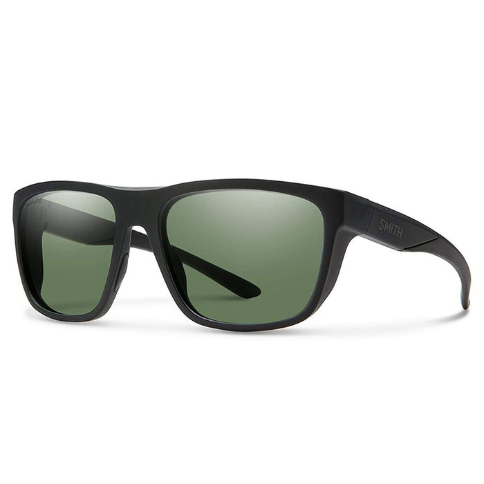 Smith Barra Men's Matte Black Frame Polarized Gray Green Lens Square Sunglasses - 20126800360L7
