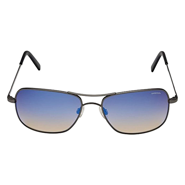 Unisex Archer Infinity Black Frame Blue Lens Square Full-Rim Sunglasses - AR012