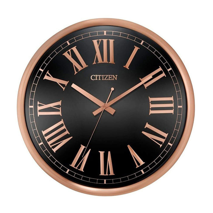 Citizen Gallery Black / Rose Gold Frame Black Dial Wall Clock - CC2024