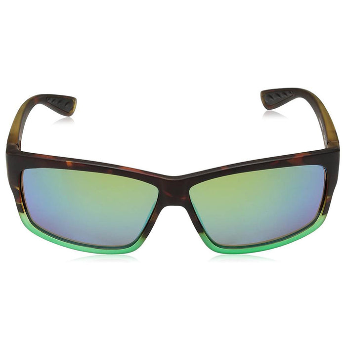 Costa Del Mar Mens Cut Matte Tortuga Fade Frame Green Mirror 580G Polarized Lens Sunglasses - UT77OGMGLP