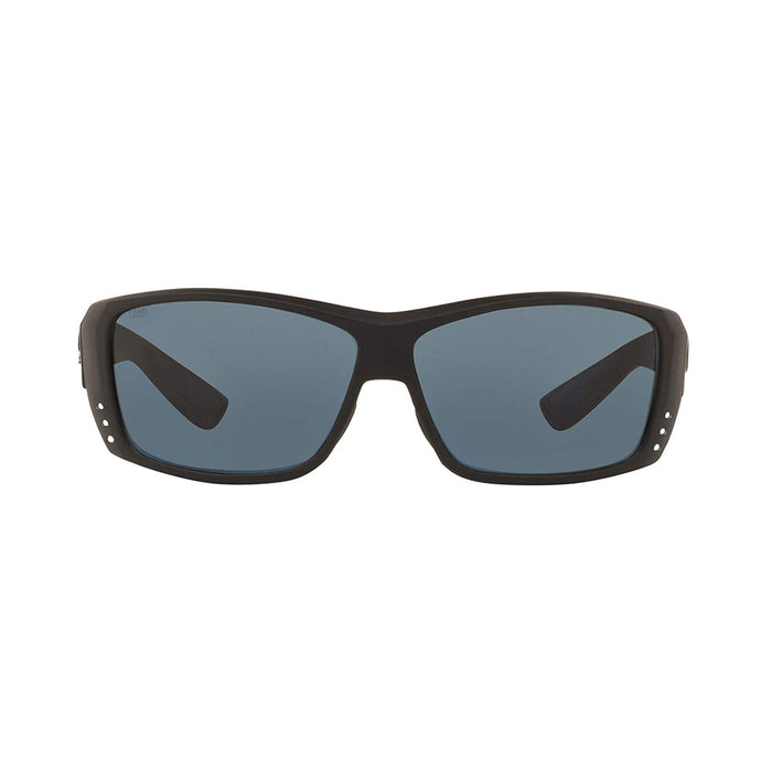 Costa Del Mar Mens Cat Cay Blackout Frame Grey Polarized 580p Lens Sunglasses - AT01OGP