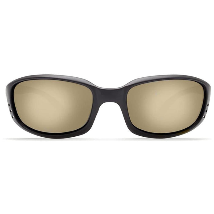 Costa Del Mar Mens Brine Matte Black Frame Sunrise Silver Mirror Polarized Lens Sunglasses - BR11OSSGLP