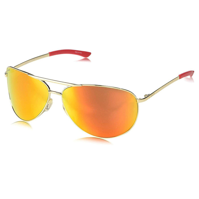 Smith Serpico 2 Unisex Gold Frame Red Mirror Lens Aviator Sunglasses - SE2CMDMGD
