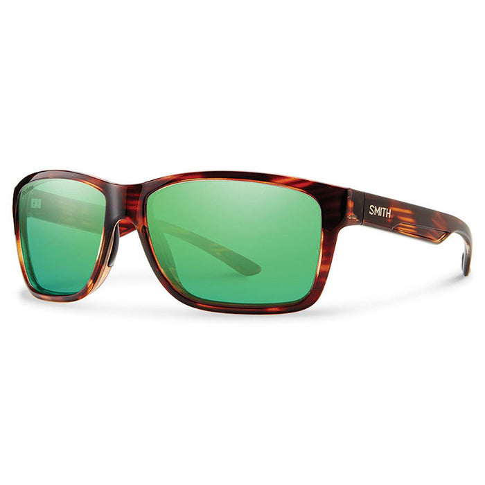 Smith Drake Unisex Tortoise Frame Green Mirror Polarized Lens Wrap Sunglasses - DKGPGMTT
