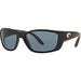 Costa Del Mar Mens Fisch Matte Black Frame Gray Polarized Lens Rectangular Sunglasses - FS11OGP - WatchCo.com