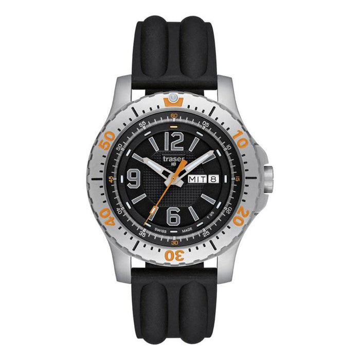 Traser Men's Extreme Sport Stainless Watch - Black Rubber Strap - Black Dial - P6602.85F.0S.01