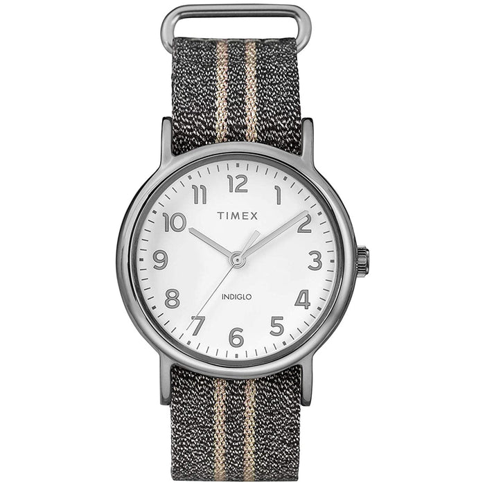 Timex Weekender Womens Fabric Strap White Dial Analog Watch - TW2R92200