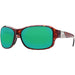 Costa Del Mar Womens Inlet Tortoise Frame Mirror Green Polarized Lens Rectangular Sunglasses - IT10OGMGLP - WatchCo.com